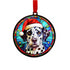 Dalmatian in Santa Hat Suncatcher Decoration